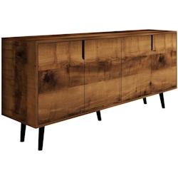 Buffet 4 portes en aggloméré Latina Modern noyer Hanah Home - 8684284023799_0