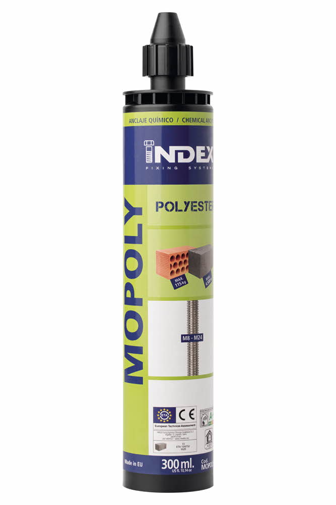 Cartouche chimique polyester - mortier polyester pour béton et maçonnerie creuse ou solide - formats 170, 300, 410 ml_0