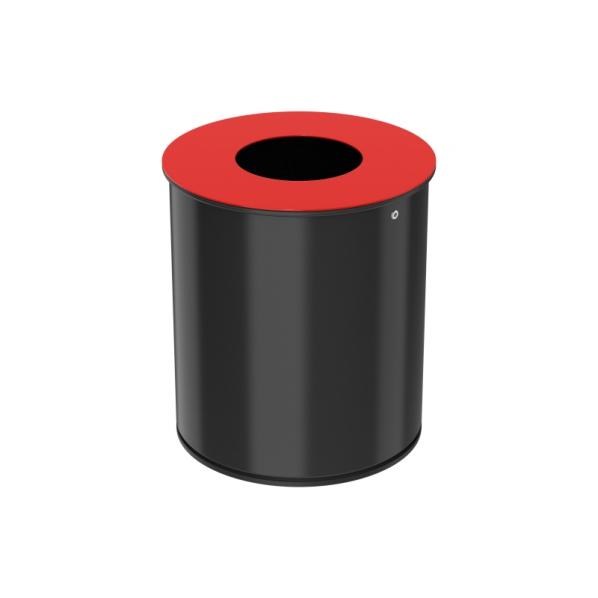 Corbeille de tri sélectif 15 litres - Neotri - Couvercle rouge - Rossignol_0