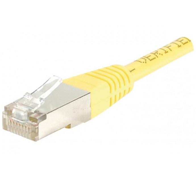 Cordon RJ45 CAT. 5e F/UTP violet - 0,5 m - Blindé, cuivre, norme ANSI/TIA 568 et ISO 11801_0