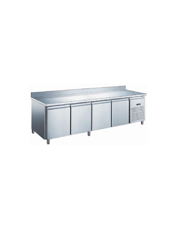 Desserte réfrigérée négative 4 portes adossée GN 1/1 - inox AISI304 - 2230x700x850/950 mm - GN4201BTX_0