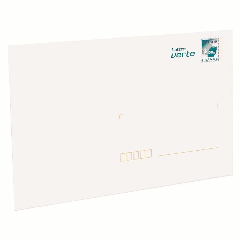 ENVELOPPES PAP 50G LETTRE VERTE 162X229 MM SANS FENETRE (LOT DE 10)