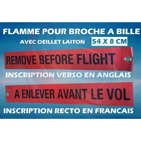 Flamme rouge avec inscription anglais français (54 x 8 cm)_0