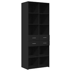 HELLOSHOP26 - Buffet bahut commode armoire meuble de rangement organisateur cuisine salle de séjour salon haut 70 x 42,5 x 185 cm bois d'ingénierie_0