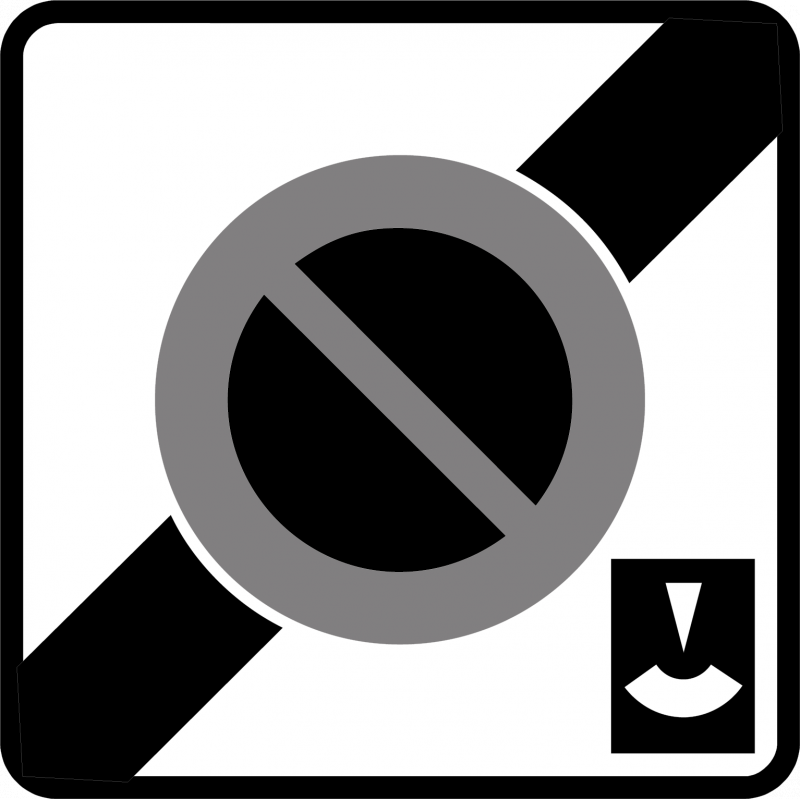 Panneau B50C - Sortie zone stationnement durée limitée avec contrôle par disque - Made in France - Haute durabilité_0
