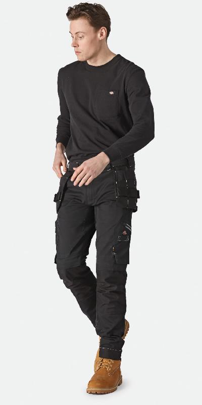 Pantalon FLEX universel homme Dickies (TR2010R) - Réf: DK0A4XSW - Multi-poche, bandes réfléchissantes, renforts genoux, 60% coton_0