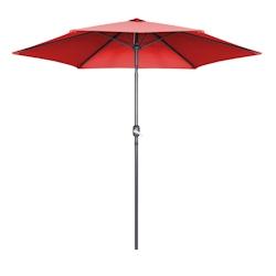 Oviala Business Parasol droit 3m en aluminium rouge - Oviala - rouge aluminium 105630_0