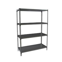 PROREGAL Étagère pour charges lourdes MID METAL SHARK | HxLxP 150x100x40cm | Charge du compartiment 180kg | anthracite - gris métal PR_RS138-84_0
