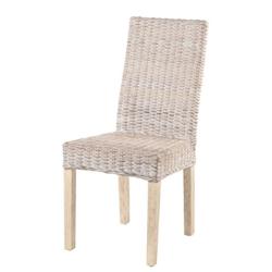 ROTIN DESIGN chaise Zicavo rotin kubu blanc 94 x 44 x 55 cm - 3760239961462_0