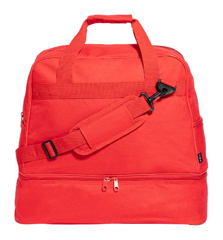 Sac de sport en RPET - avec compartiments zippés, compartiment à chaussures et bandoulière réglable_0