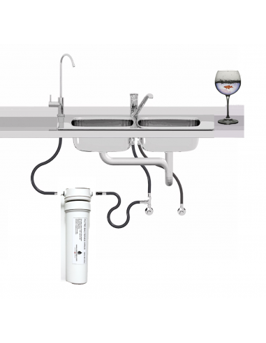 Triple filtration inline AD - sédiments, virus, bactéries Osmodyn - sous évier, modulable, sans raccordement électrique_0