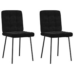 VidaXL Chaises à Manger Lot De 2 Noir Velours - noir 4101086_0
