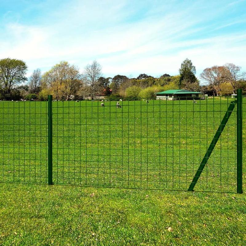 Vidaxl clôture euro acier 25 x 1,7 m vert 145765_0