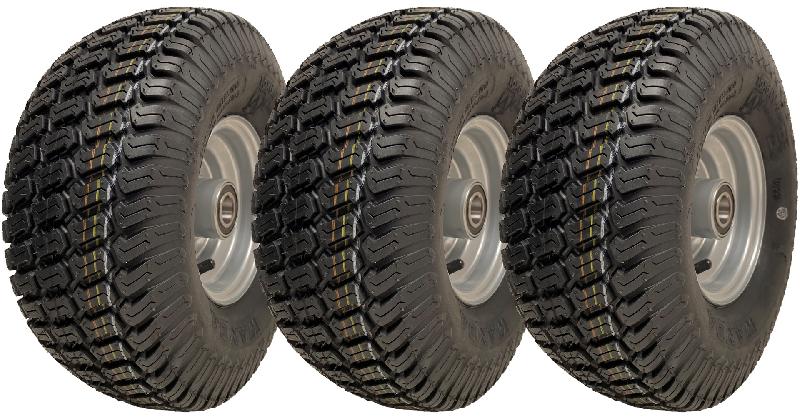 15x6.00-6 Roues de tondeuse à gazon 4ply P332 pneu sur jante 25mm roulements (lot de 3)_0