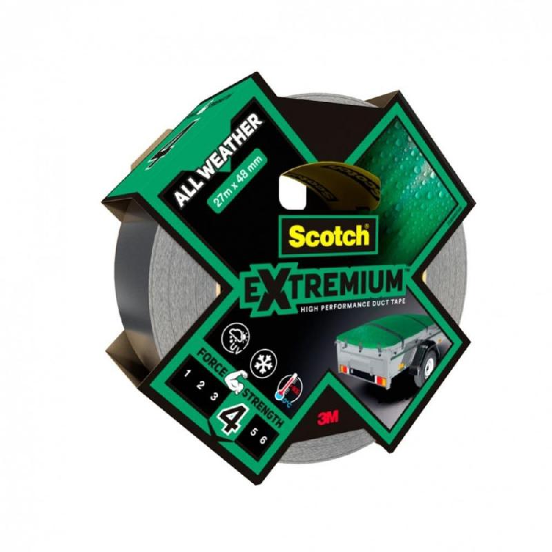 Adhésif de réparation SCOTCH All Weather Extremium - 27 m x 48 mm - Résistant aux intempéries et multisurfaces_0