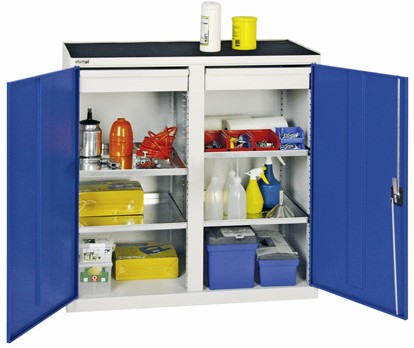Armoire à outils avec 2 tiroirs + 4 tabl. H1000xl1000xp500mm_0