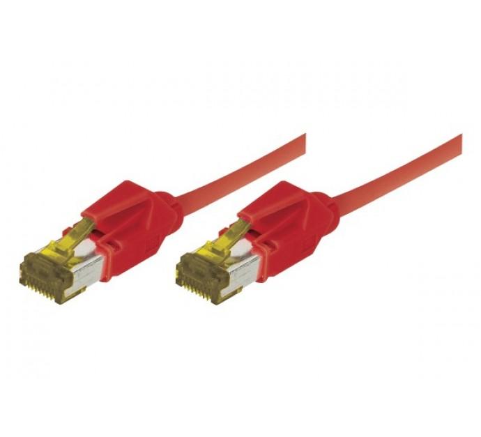 Cordon RJ45 sur câble catégorie 7 S/FTP LS0H Snagless rouge - 15 m - 850065 - Débits jusqu'à 10 Gbps et haut blindage_0