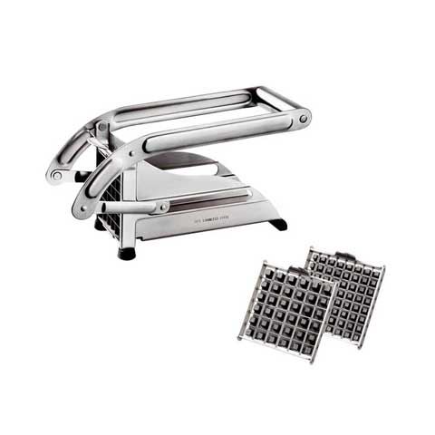 Coupe frites inox Tellier - avec 2 grilles pour tailles différentes_0