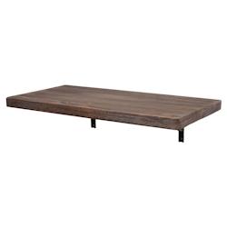 Décoshop26 - Table murale de cuisine tablette pliante en bois solide pliable 100x50cm marron foncé 04_0005089 - marron 3000581532690_0