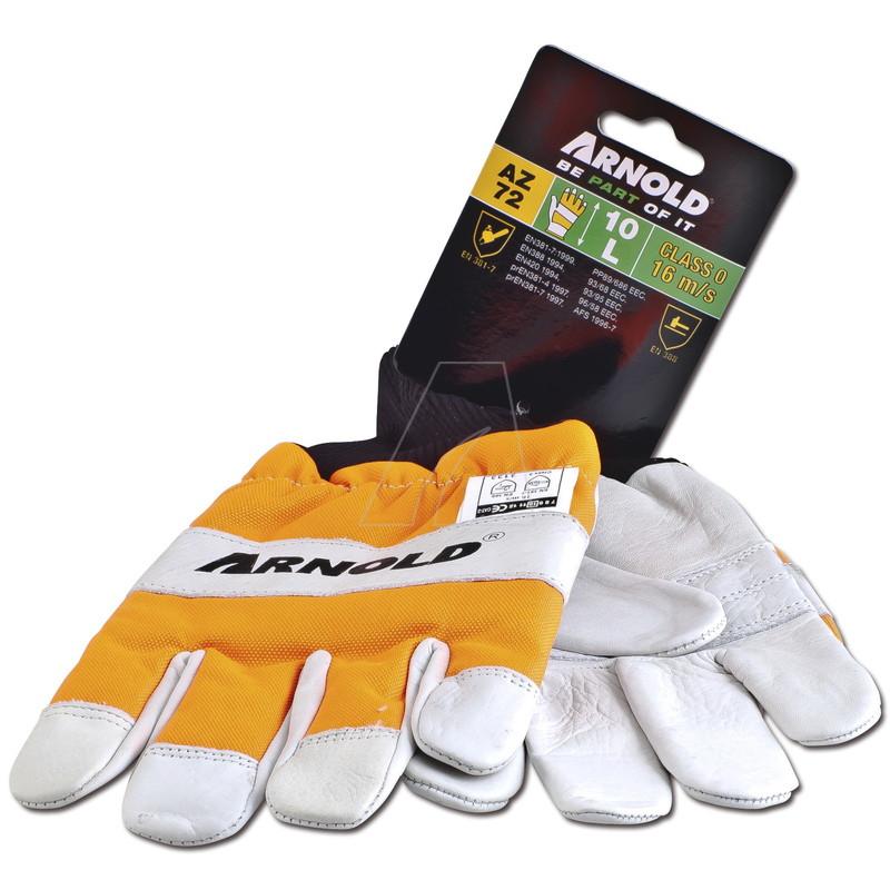 Gants de protection anti-coupures en cuir CS-1 pour tronçonneuse - taille 10_0