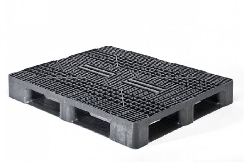 Palette en plastique QP1210HB5RR (CP6) - 1000x1200 mm - Charge statique 7500 kg - Plate-forme ouverte_0