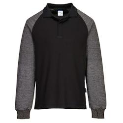 Portwest - Polo à manches longues résistant aux coupures Gris / Noir Taille 3XL - XXXL 5036108363919_0