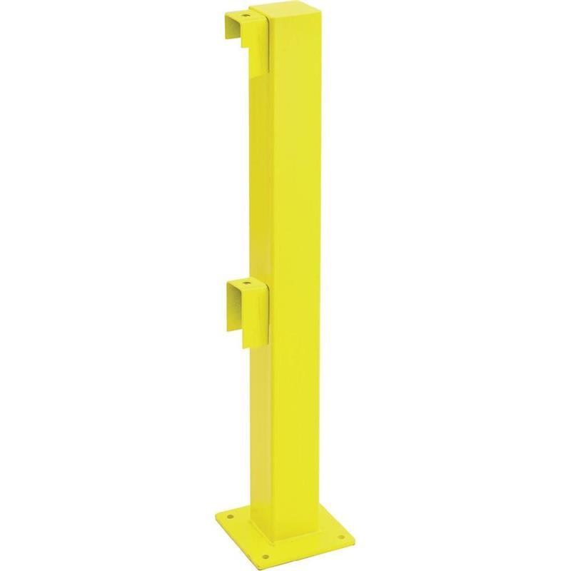 Poteau fixe d' 194.13.501 - jaune - Rambarde pare-chocs Morion - 1000x100x100 mm - galva et peinture_0
