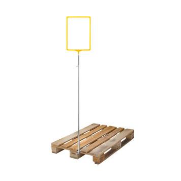 Rack à palettes universel - jaune similaire à RAL 1018 - insertion A3 avec pied fourni_0