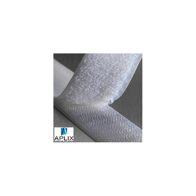 Rouleau de 25m de ruban scratch auto-agrippant Aplix 800 ignifugé - largeur 25mm - blanc_0