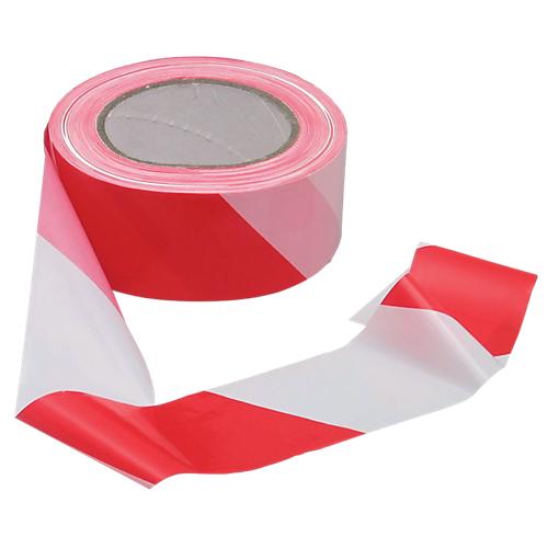 RUBAN DE SIGNALISATION POUR CHANTIER VISO 5 X 10 000 CM ROUGE  BLANC