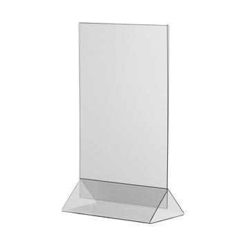 Support carte-menu en PVC dur - Format A5 - Transparent - Orientation portrait_0