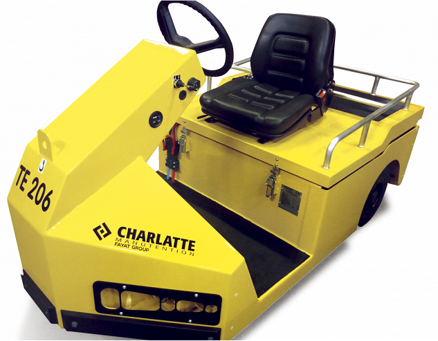 Tracteur electrique charlatte pour les secteurs industriels et aéroportuaires - te206 6/7 tonnes_0