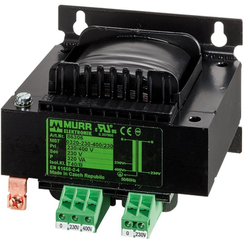Transformateur monophasé de commande et d'isolement 86310 | MST 0800-230-400/230 - 800VA - Entrée 230/400V - Sortie 230V_0