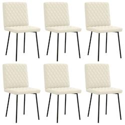 VidaXL Chaises à Manger Lot De 6 Crème Velours - beige 8721158569271_0