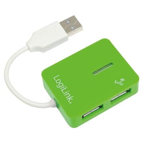 Hub informatique USB 2.0 LogiLink UA0138 - 4 ports - 480 Mbit/s - Compatible Windows 98SE/ME/2000/XP/Vista/2003/7 - Vert_0