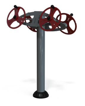 Appareil de fitness de plein air - Volants doubles S0206A - Structure robuste, dimensions compactes et zone de sécurité étendue_0