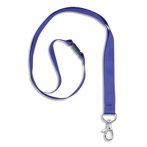 Avery boîte de 10 tours de cou avec mousqueton et clip de sécurité. Longueur 44 x largeur 1,5 cm. Bleu_0