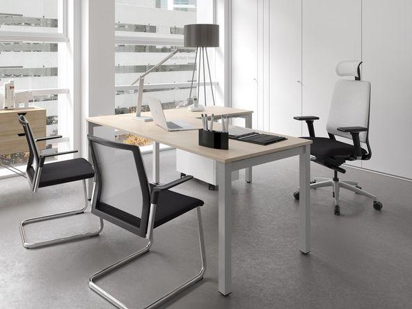Bureau droit professionnel Zama Next - dimensions variées - retour secrétaire - pas cher_0