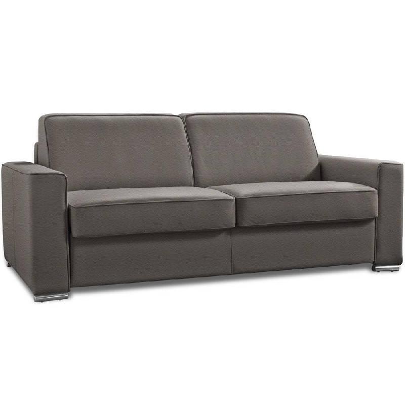 CANAPÉ CONVERTIBLE 3-4 PLACES EXCELLENCE 160 CM MATELAS MEMORY 18 CM INCLUS POLYURÉTHANE TAUPE_0