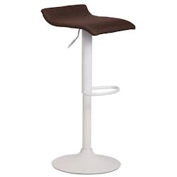 CLP Tabouret de bar Dyn V2 tissu avec pied en métal Marron/Blanc - marron textile 318948_0
