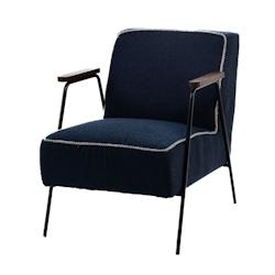 Fauteuil Huggy uni bleu -  Autre Tissu Amadeus 60x76 cm - bleu 3520071907222_0