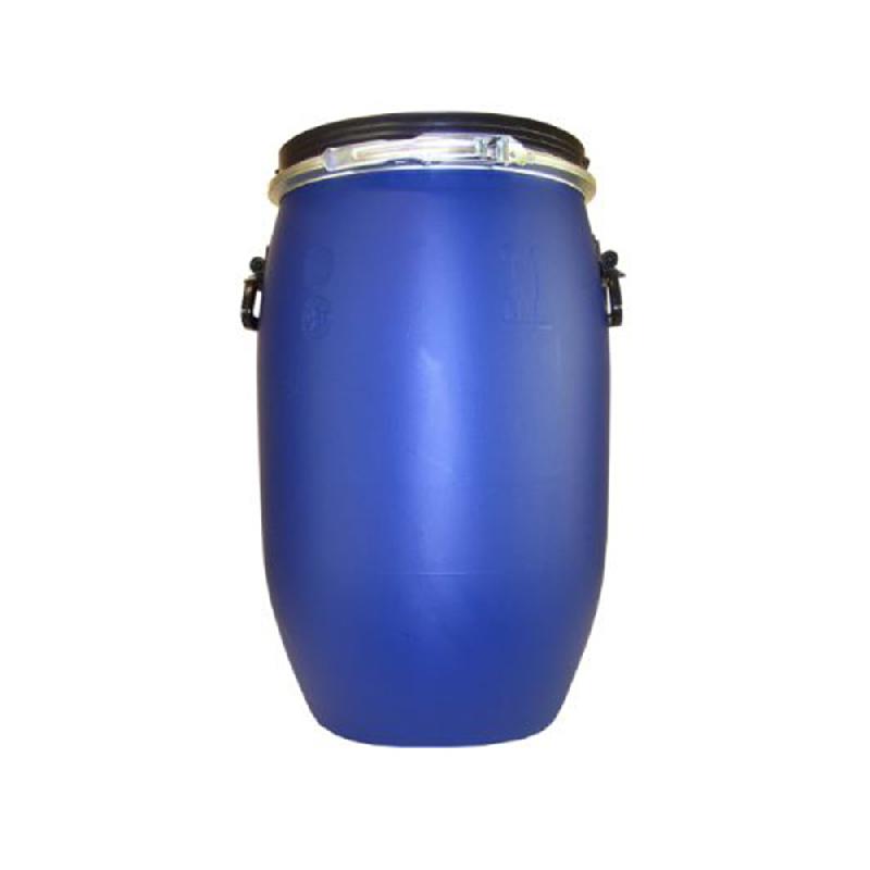 Fût à ouverture totale 60L en plastique - avec couvercle, cerclage métallique et poignées - Marque Belli - Fabrication française_0