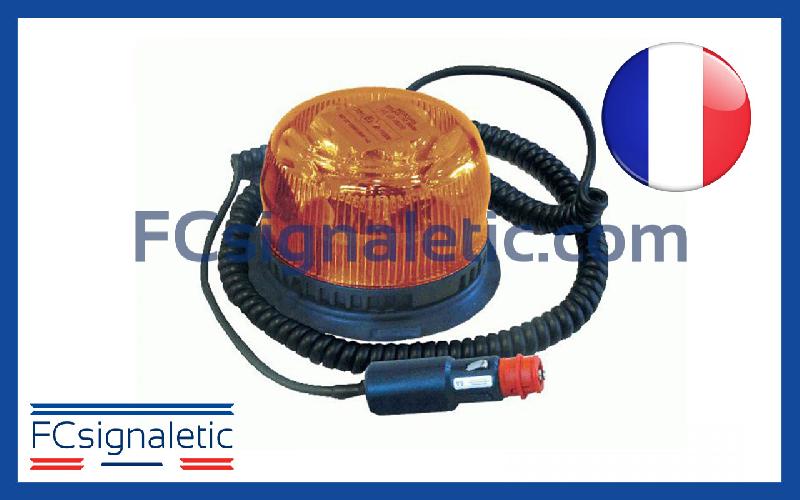 Gyrophare Gyroled orange embase magnétique prise allume cigare classe 1 flash STANDBY MERCURA 22309-01_0