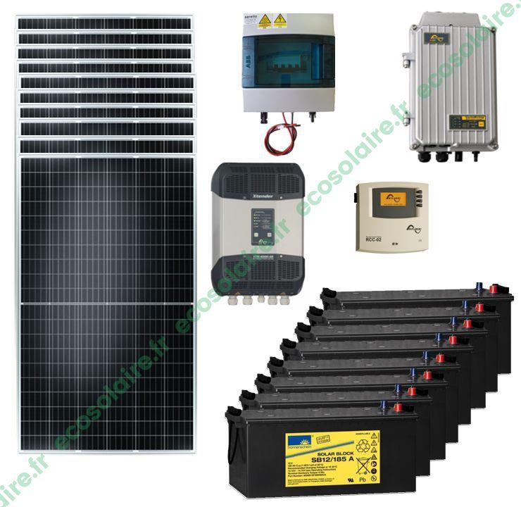 Kit autonome solaire 3300W 230V Écosolaire® - Batterie 370Ah 48V et système de fixation conforme UTE C 15-712-2_0