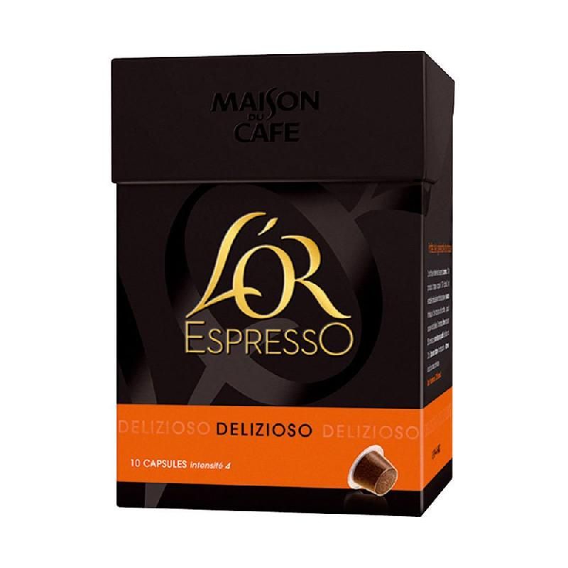 MAISON DU CAFÉ PAQUET DE 10 CAPSULES L'OR ESPRESSO DELIZIOSO (PRIX À L'UNITÉ)