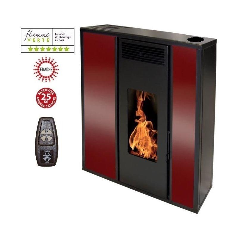 Bordeaux option t/él/écommande Po/êle /à granules CORA 9KW INTERSTOVES