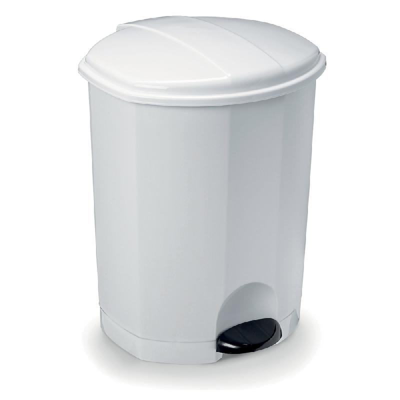 Poubelle sanitaire à pédale 18 L - Blanc_0