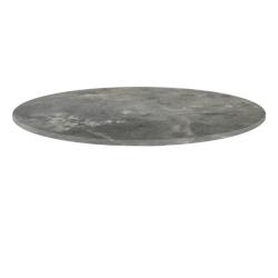 Restootab - Plateau Ø120 decor pierre metallisee - gris Bois manufacturé PL-R120M-P.METAL_0
