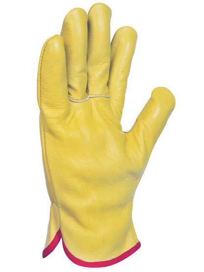 SINGER - Gants de protection en cuir tout fleur de bovin jaune - Taille 08 - Modèle maîtrise - 50EFJ08_0