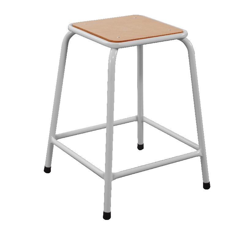 Tabouret de classe 4 pieds - Hauteur 58 cm - Assise encastrée - Fabrication française - Normes NF_0